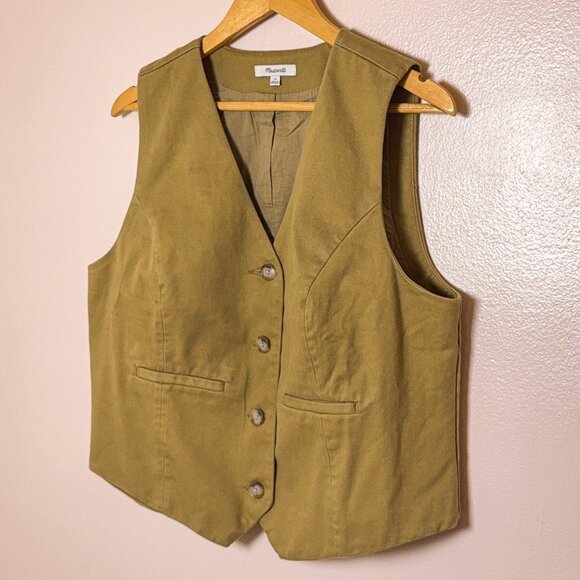 Madewell Jackets & Blazers - Madewell Regenerative Chino Button-Front Vest - Size 16